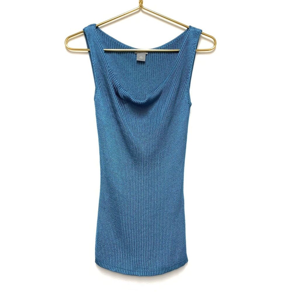 Ann Taylor Blue Cowl Neck Sweater